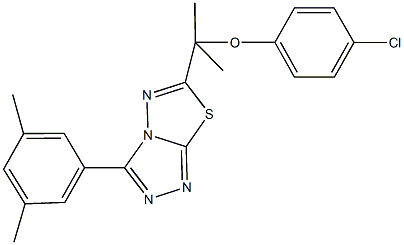 4-chlorophenyl 1-[3-(3,5-dimethylphenyl)[1,2,4]triazolo[3,4-b][1,3,4]thiadiazol-6-yl]-1-methylethyl ether Structure