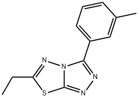 6-ethyl-3-(3-methylphenyl)[1,2,4]triazolo[3,4-b][1,3,4]thiadiazole 구조식 이미지