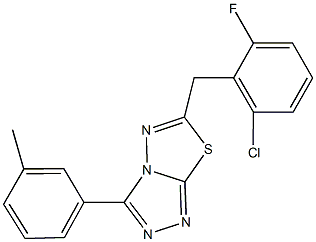 6-(2-chloro-6-fluorobenzyl)-3-(3-methylphenyl)[1,2,4]triazolo[3,4-b][1,3,4]thiadiazole Structure