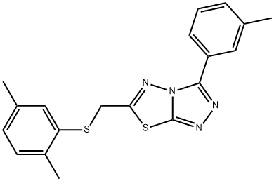 2,5-dimethylphenyl [3-(3-methylphenyl)[1,2,4]triazolo[3,4-b][1,3,4]thiadiazol-6-yl]methyl sulfide Structure