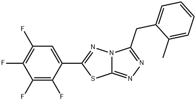 3-(2-methylbenzyl)-6-(2,3,4,5-tetrafluorophenyl)[1,2,4]triazolo[3,4-b][1,3,4]thiadiazole Structure