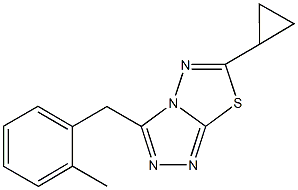 6-cyclopropyl-3-(2-methylbenzyl)[1,2,4]triazolo[3,4-b][1,3,4]thiadiazole 구조식 이미지