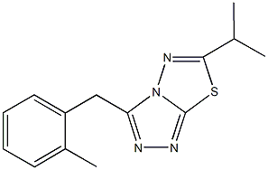 6-isopropyl-3-(2-methylbenzyl)[1,2,4]triazolo[3,4-b][1,3,4]thiadiazole 구조식 이미지