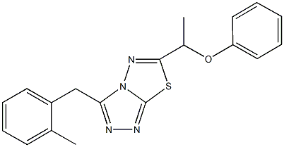 1-[3-(2-methylbenzyl)[1,2,4]triazolo[3,4-b][1,3,4]thiadiazol-6-yl]ethyl phenyl ether Structure