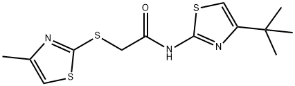 N-(4-tert-butyl-1,3-thiazol-2-yl)-2-[(4-methyl-1,3-thiazol-2-yl)sulfanyl]acetamide 구조식 이미지