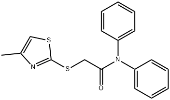 2-[(4-methyl-1,3-thiazol-2-yl)sulfanyl]-N,N-diphenylacetamide Structure