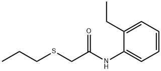 N-(2-ethylphenyl)-2-(propylsulfanyl)acetamide 구조식 이미지