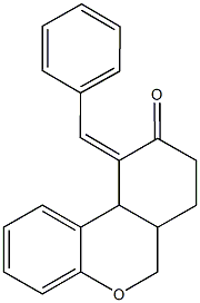 10-benzylidene-6,6a,7,8,10,10a-hexahydro-9H-benzo[c]chromen-9-one 구조식 이미지