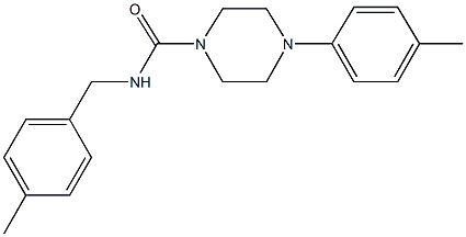 N-(4-methylbenzyl)-4-(4-methylphenyl)-1-piperazinecarboxamide 구조식 이미지