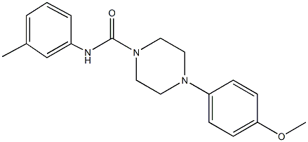 4-(4-methoxyphenyl)-N-(3-methylphenyl)-1-piperazinecarboxamide 구조식 이미지