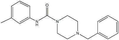 4-benzyl-N-(3-methylphenyl)-1-piperazinecarboxamide Structure