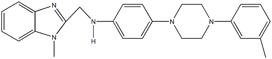 N-[(1-methyl-1H-benzimidazol-2-yl)methyl]-N-{4-[4-(3-methylphenyl)-1-piperazinyl]phenyl}amine Structure