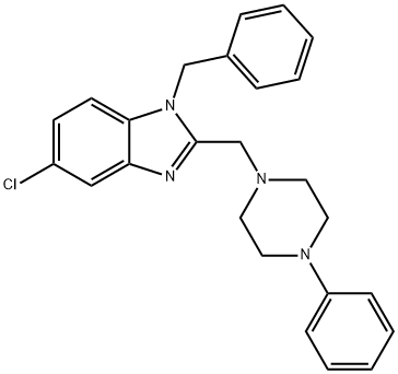 1-benzyl-5-chloro-2-[(4-phenyl-1-piperazinyl)methyl]-1H-benzimidazole Structure