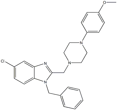 4-{4-[(1-benzyl-5-chloro-1H-benzimidazol-2-yl)methyl]-1-piperazinyl}phenyl methyl ether Structure