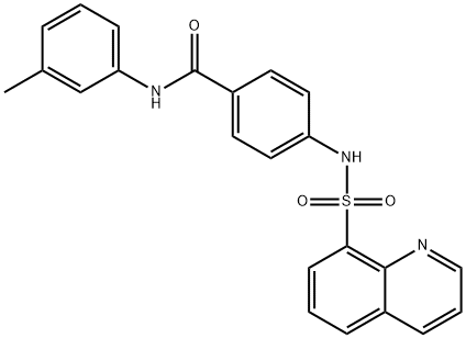 N-(3-methylphenyl)-4-[(8-quinolinylsulfonyl)amino]benzamide 구조식 이미지