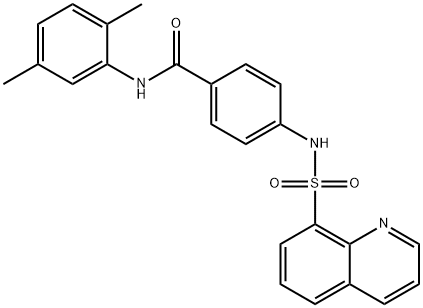 N-(2,5-dimethylphenyl)-4-[(8-quinolinylsulfonyl)amino]benzamide Structure