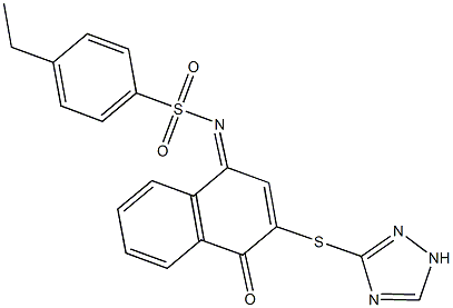 4-ethyl-N-(4-oxo-3-(1H-1,2,4-triazol-3-ylsulfanyl)-1(4H)-naphthalenylidene)benzenesulfonamide Structure