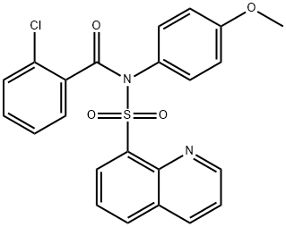 N-(2-chlorobenzoyl)-N-(4-methoxyphenyl)-8-quinolinesulfonamide 구조식 이미지