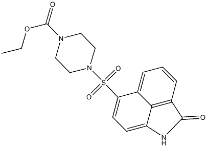 ethyl 4-[(2-oxo-1,2-dihydrobenzo[cd]indol-6-yl)sulfonyl]-1-piperazinecarboxylate Structure