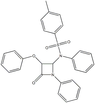 4-methyl-N-(4-oxo-3-phenoxy-1-phenyl-2-azetidinyl)-N-phenylbenzenesulfonamide Structure