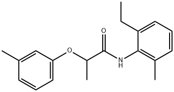 N-(2-ethyl-6-methylphenyl)-2-(3-methylphenoxy)propanamide 구조식 이미지