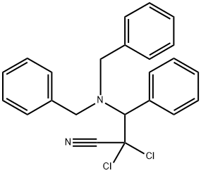 2,2-dichloro-3-(dibenzylamino)-3-phenylpropanenitrile 구조식 이미지