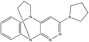 3-(1-pyrrolidinyl)-5,10-dihydro-5,10-propanopyridazino[3,4-b]quinoxaline Structure