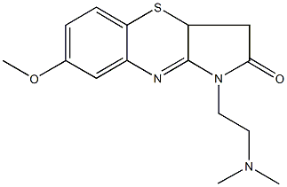1-[2-(dimethylamino)ethyl]-7-methoxy-3,3a-dihydropyrrolo[3,2-b][1,4]benzothiazin-2(1H)-one Structure