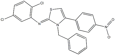 3-benzyl-2-[(2,5-dichlorophenyl)imino]-4-{4-nitrophenyl}-2,3-dihydro-1,3-thiazole Structure