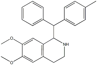 6,7-dimethoxy-1-[(4-methylphenyl)(phenyl)methyl]-1,2,3,4-tetrahydroisoquinoline Structure