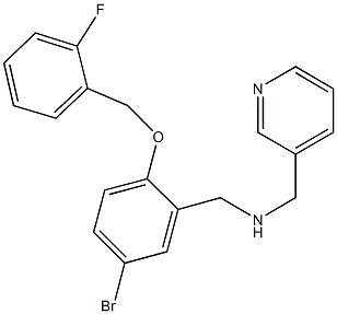 N-{5-bromo-2-[(2-fluorobenzyl)oxy]benzyl}-N-(3-pyridinylmethyl)amine 구조식 이미지