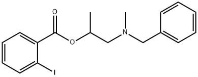 2-[benzyl(methyl)amino]-1-methylethyl 2-iodobenzoate 구조식 이미지