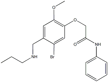 2-{5-bromo-2-methoxy-4-[(propylamino)methyl]phenoxy}-N-phenylacetamide Structure