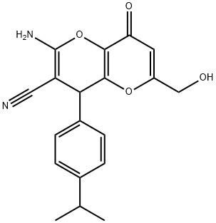 2-amino-6-(hydroxymethyl)-4-(4-isopropylphenyl)-8-oxo-4,8-dihydropyrano[3,2-b]pyran-3-carbonitrile 구조식 이미지