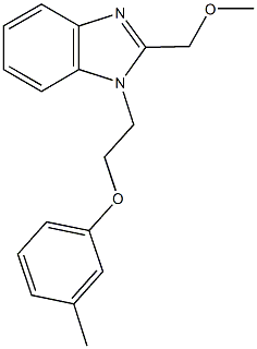 2-(methoxymethyl)-1-[2-(3-methylphenoxy)ethyl]-1H-benzimidazole 구조식 이미지