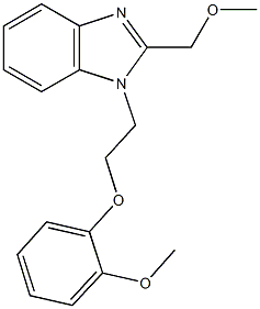 2-(methoxymethyl)-1-[2-(2-methoxyphenoxy)ethyl]-1H-benzimidazole 구조식 이미지