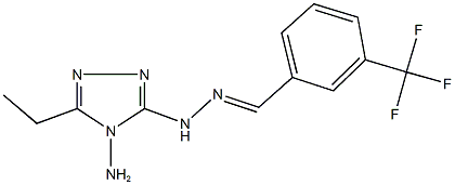 3-(trifluoromethyl)benzaldehyde (4-amino-5-ethyl-4H-1,2,4-triazol-3-yl)hydrazone 구조식 이미지