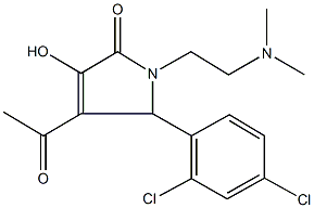 4-acetyl-5-(2,4-dichlorophenyl)-1-[2-(dimethylamino)ethyl]-3-hydroxy-1,5-dihydro-2H-pyrrol-2-one 구조식 이미지