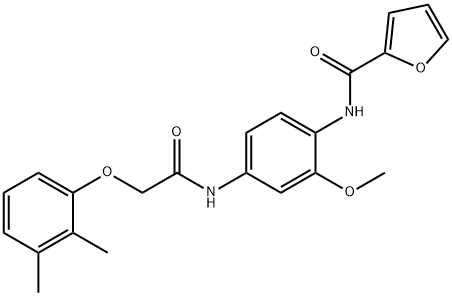 N-(4-{[(2,3-dimethylphenoxy)acetyl]amino}-2-methoxyphenyl)-2-furamide Structure