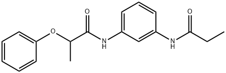 2-phenoxy-N-[3-(propionylamino)phenyl]propanamide Structure