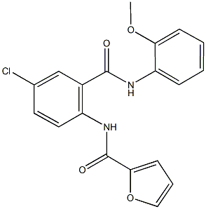 N-{4-chloro-2-[(2-methoxyanilino)carbonyl]phenyl}-2-furamide 구조식 이미지