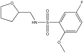 5-fluoro-2-methoxy-N-(tetrahydro-2-furanylmethyl)benzenesulfonamide 구조식 이미지