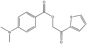 2-oxo-2-(2-thienyl)ethyl 4-(dimethylamino)benzoate 구조식 이미지