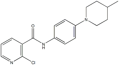 2-chloro-N-[4-(4-methyl-1-piperidinyl)phenyl]nicotinamide Structure