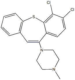 1-(6,7-dichlorodibenzo[b,f]thiepin-10-yl)-4-methylpiperazine Structure