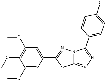 3-(4-chlorophenyl)-6-(3,4,5-trimethoxyphenyl)[1,2,4]triazolo[3,4-b][1,3,4]thiadiazole 구조식 이미지