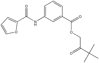 3,3-dimethyl-2-oxobutyl 3-(2-furoylamino)benzoate Structure