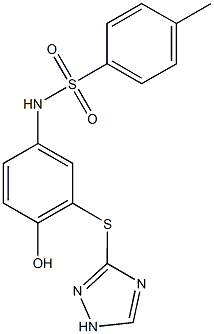 N-[4-hydroxy-3-(1H-1,2,4-triazol-3-ylsulfanyl)phenyl]-4-methylbenzenesulfonamide Structure