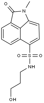 N-(3-hydroxypropyl)-1-methyl-2-oxo-1,2-dihydrobenzo[cd]indole-6-sulfonamide Structure