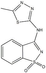 N-(1,1-dioxido-1,2-benzisothiazol-3-yl)-N-(5-methyl-1,3,4-thiadiazol-2-yl)amine Structure